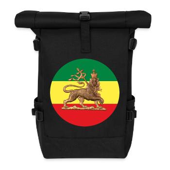 Lion of Judah Rasta Reggae Roots Jah Rastafari - Rolltop Rucksack - Schwarz - Vorne