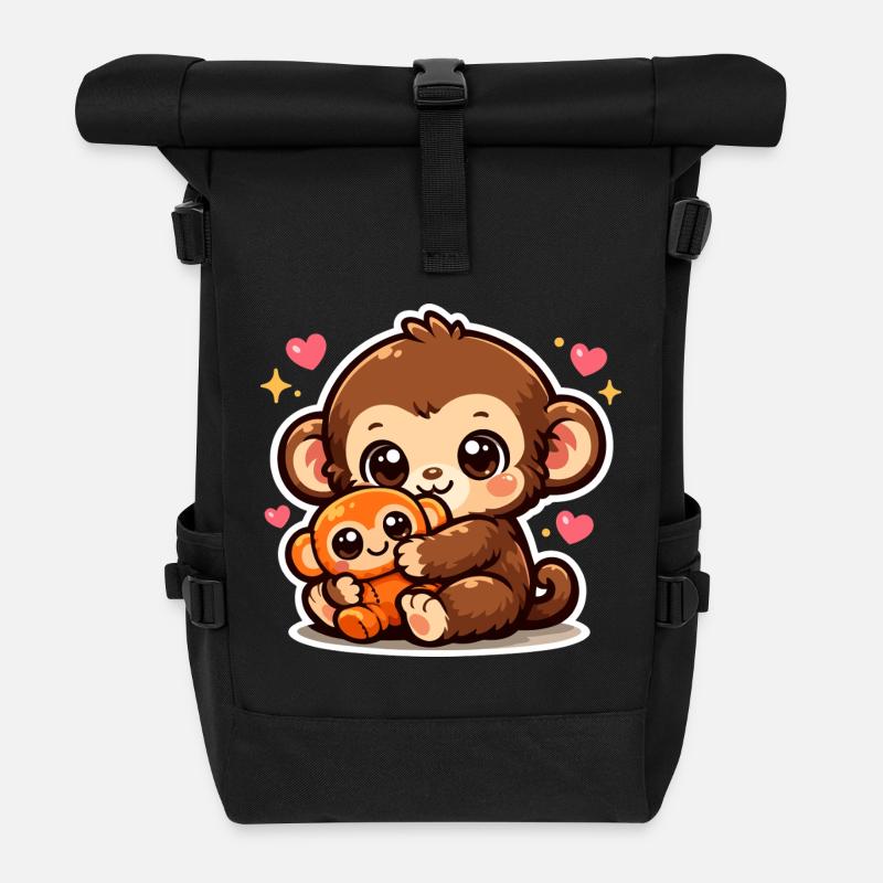 punch the monkey japan - Rolltop Rucksack - Schwarz
