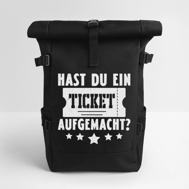 Science Coder HAST DU EIN TICKET AUFGEMACHT LUSTIG Rolltop Rucksack