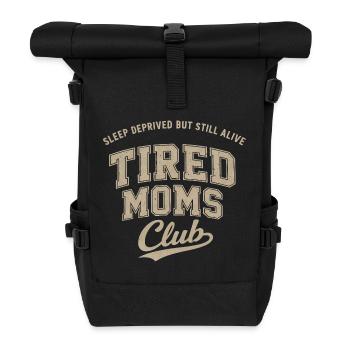 Schlaflos, aber noch am Leben – Club der müden Mütter - Rolltop Rucksack - Schwarz - Vorne