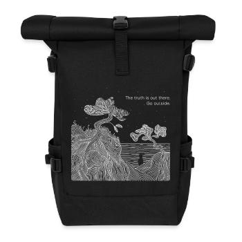 kosmische Wahrheit - Rolltop Rucksack - Schwarz - Vorne