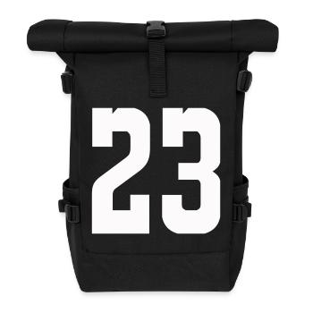 23 - Roll Top Backpack - black - Front