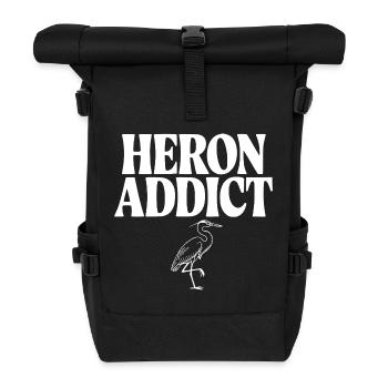 Reihersüchtiger - Rolltop Rucksack - Schwarz - Vorne
