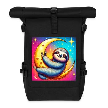 La paresse dort sur la Lune - Sac à dos roll top - noir - Devant