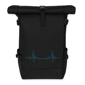 Herzlinie Skateboard - Rolltop Rucksack - Schwarz - Vorne