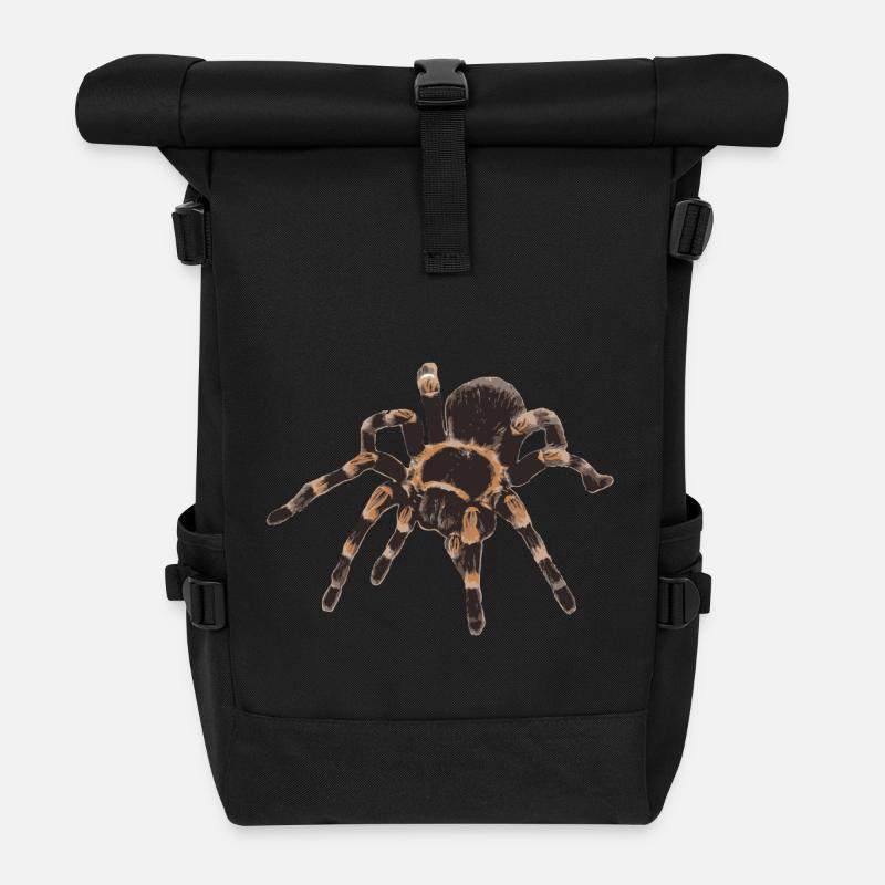Vogelspinne Brachypelma smithi - Rolltop Rucksack - Schwarz