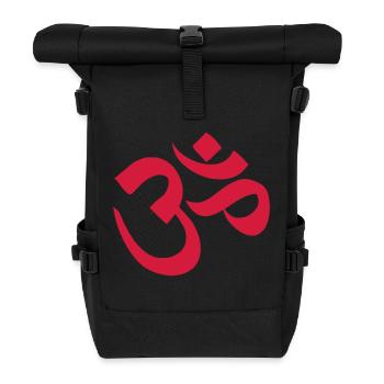 Om Ornament - Roll Top Backpack - black - Front