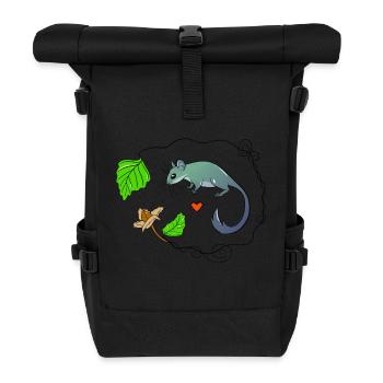 Siebenschläfer - Rolltop Rucksack - Schwarz - Vorne