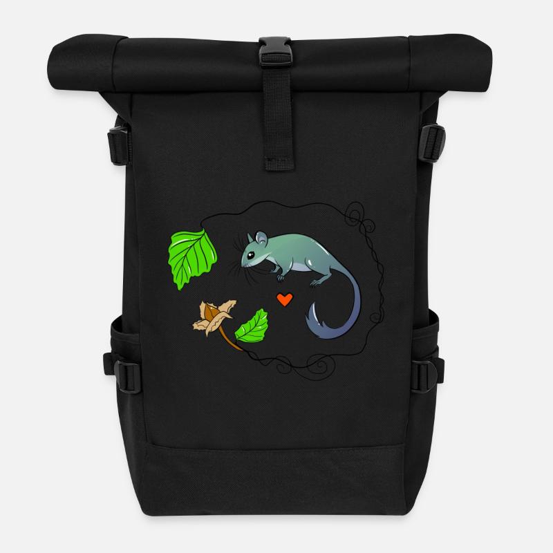 Siebenschläfer - Rolltop Rucksack - Schwarz