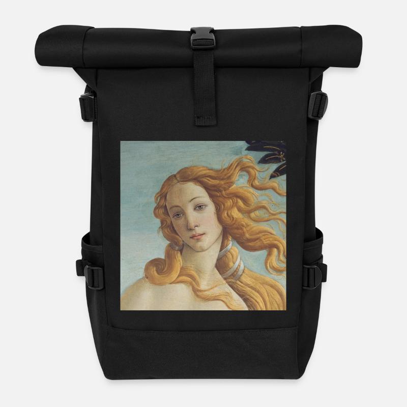 Die Geburt der Venus von Botticelli (Ausschnitt) - Rolltop Rucksack - Schwarz