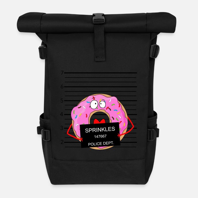 Donut Krapfen Sweet - Rolltop Rucksack - Schwarz