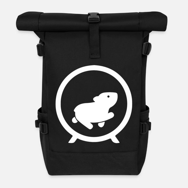 Hamster 9 til 5 udbrændthed - Rolltop-rygsæk - sort