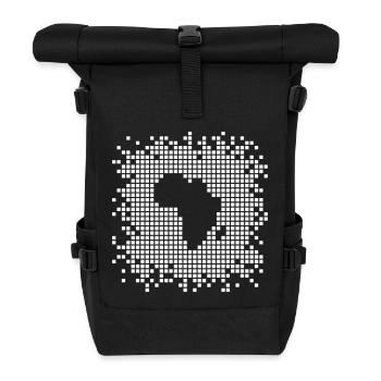 Africa Pixel Design - Roll Top Backpack - black - Front