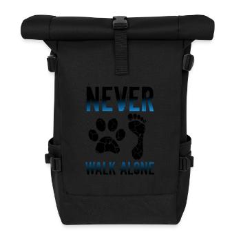 Hund zu Fuß - Rolltop Rucksack - Schwarz - Vorne