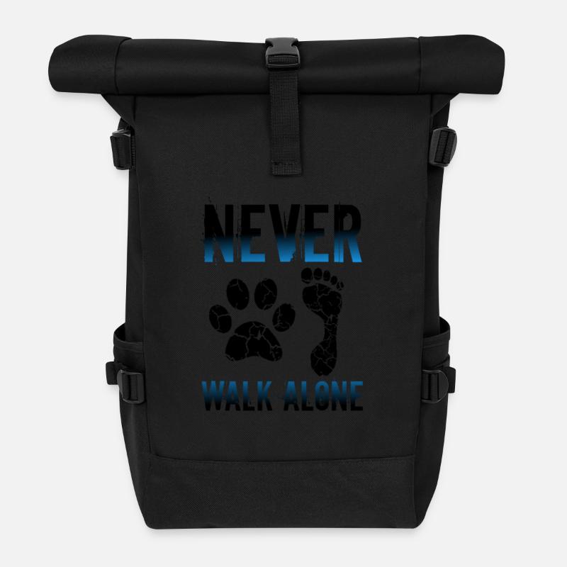 Dog walking - Roll Top Backpack - black