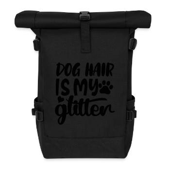 Les poils de chien sont mes paillettes - Sac à dos roll top - noir - Devant