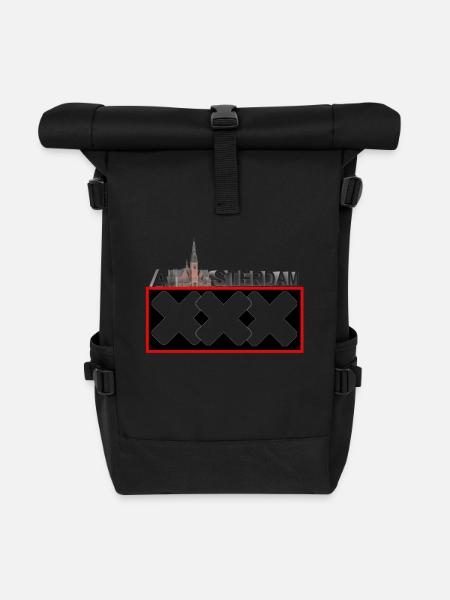Amsterdam - Roll Top Backpack - black