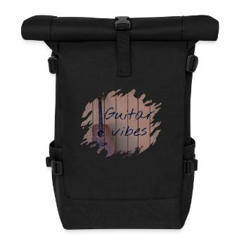 Gitarre - Rolltop Rucksack - Schwarz - Vorne