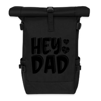 Salut papa - Sac à dos roll top - noir - Devant