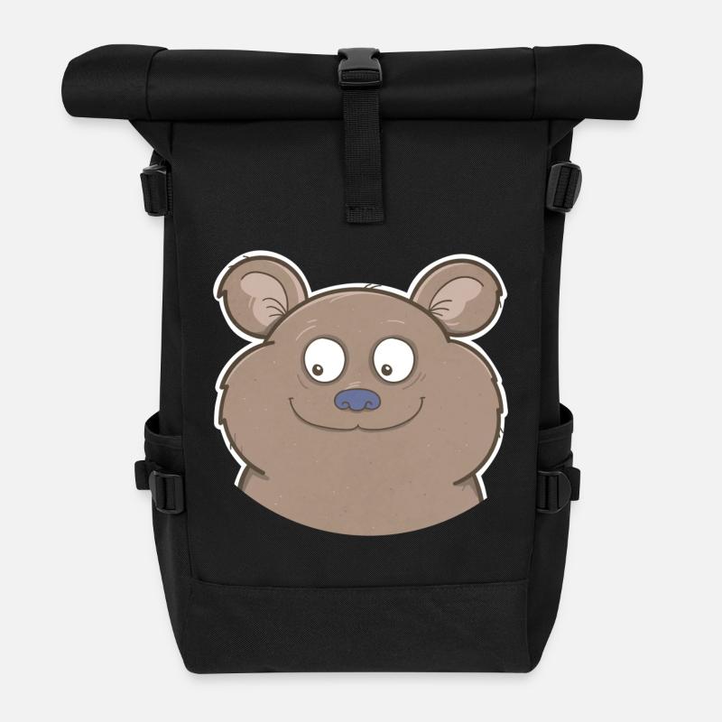 Bär - Rolltop Rucksack - Schwarz