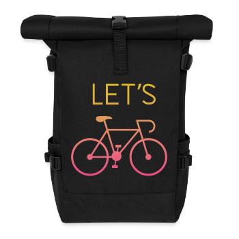 Let's Cycling - Roll Top Backpack - black - Front