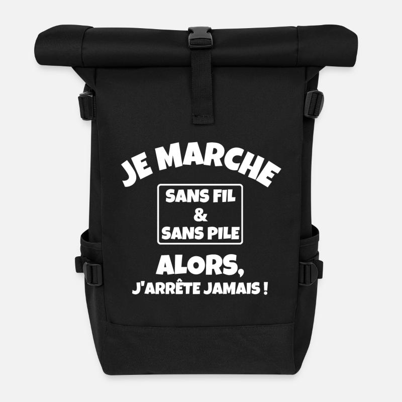 je suis retraité, je suis retraitée - Sac à dos roll top - noir