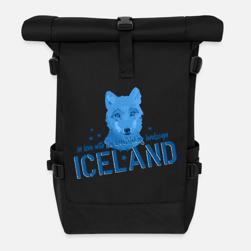 Islande Fox Island - Sac à dos roll top - noir