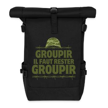 la 7ème compagnie, la septième compagnie - Sac à dos roll top - noir - Devant