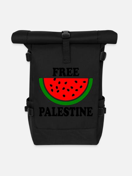 Free palestine Melon pastèque - Sac à dos roll top - noir