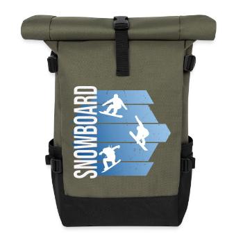 Snowboard - Rolltop Rucksack - Olive/Schwarz - Vorne