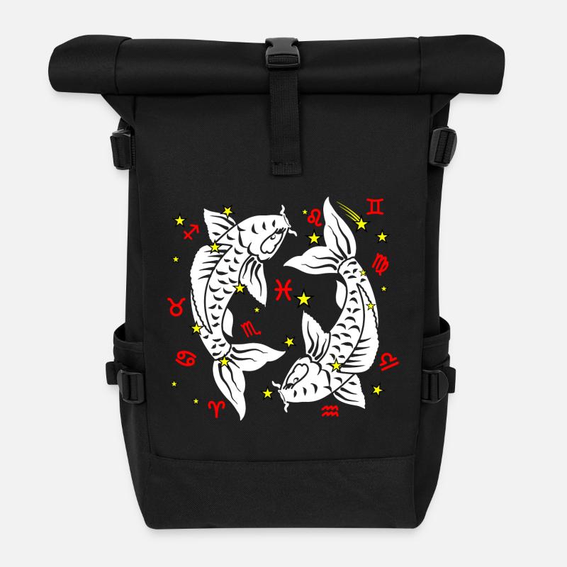 Couleur du poisson - Sac à dos roll top - noir