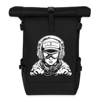 Dessin de joueur - Sac à dos roll top - noir - Devant