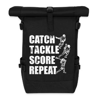 Lacrosse Spiel - Rolltop Rucksack - Schwarz - Vorne