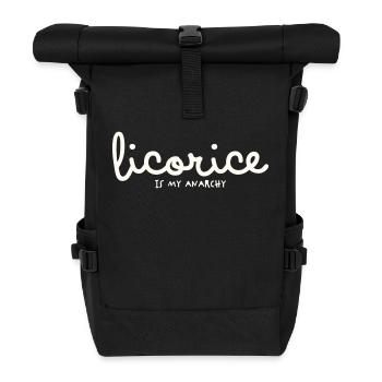 LICORICE IS MY ANARCHY - Roll Top Backpack - black - Front