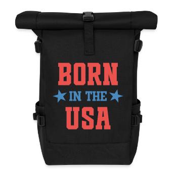 Né aux États-Unis - Sac à dos roll top - noir - Devant