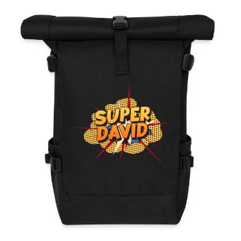 David - Roll Top Backpack - black - Front