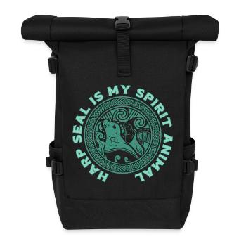 Sattelrobbe Robben - Rolltop Rucksack - Schwarz - Vorne
