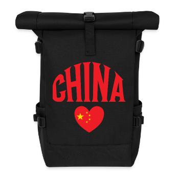 Chine - Sac à dos roll top - noir - Devant