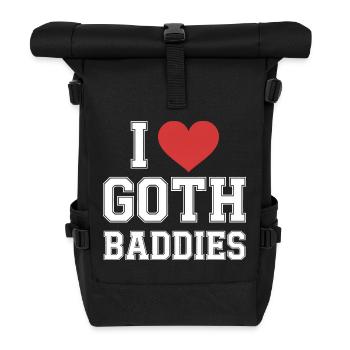 Ich Herz Goth-Bösewichte - Rolltop Rucksack - Schwarz - Vorne