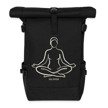 SOUL CONTOUR - Sukhasana - Roll Top Backpack - black - Front