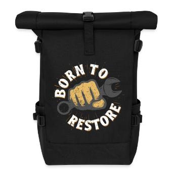 Auto Restauration Born To Restore - Roll Top Backpack - black - Front