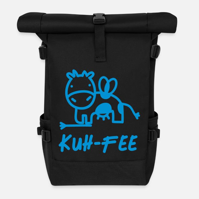 Kuh Fee - Rolltop Rucksack - Schwarz
