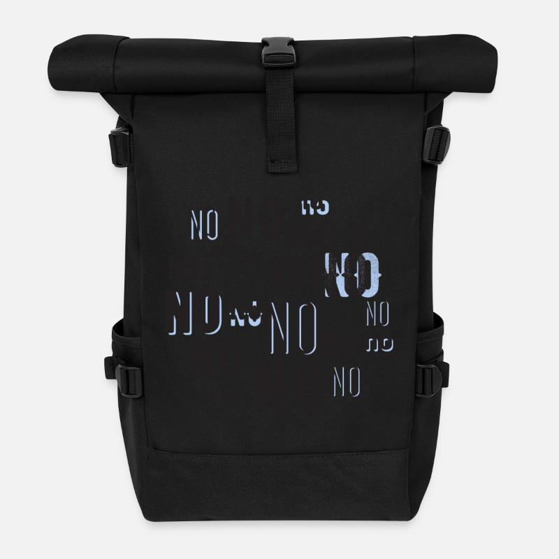 No No No No No No No No No NO - Rolltop Rucksack - Schwarz