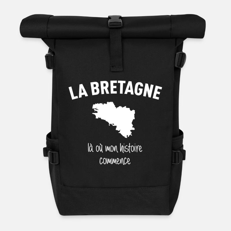 bretagne-histoire - Sac à dos roll top - noir