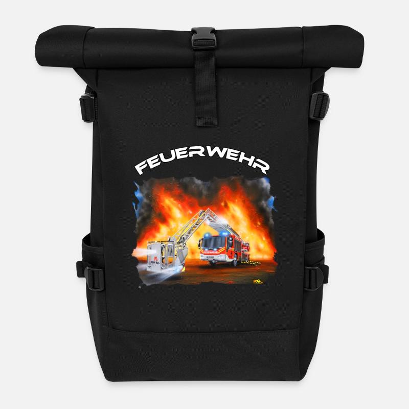 DLK Neu FW - Rolltop Rucksack - Schwarz