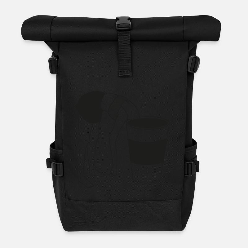 COFFEE BREAK - Rolltop Rucksack - Schwarz