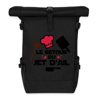 le retour du jet d'ail,citations,chef,cuisine - Sac à dos roll top - noir - Devant