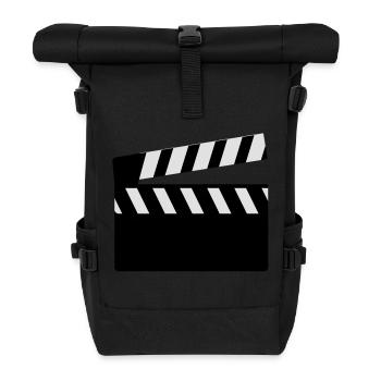 film_klappe_f2 - Roll Top Backpack - black - Front