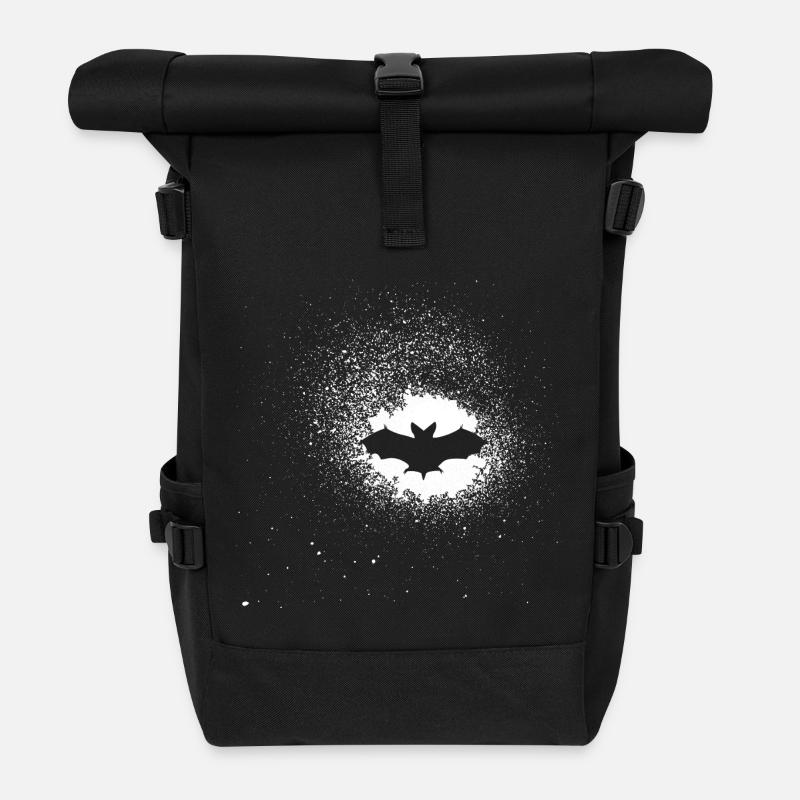 Fledermaus - Rolltop Rucksack - Schwarz