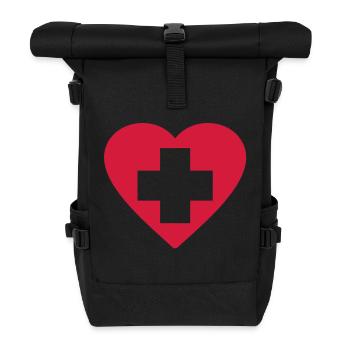 Medical__V075 - Roll Top Backpack - black - Front